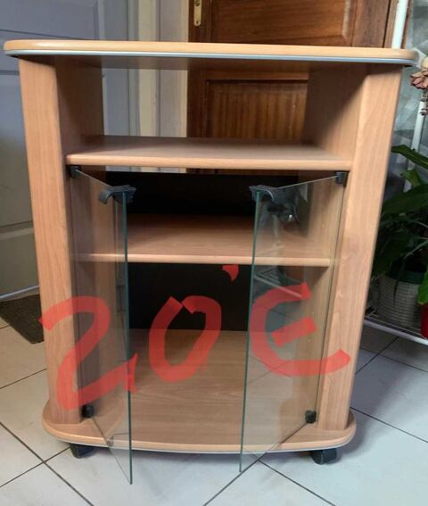 meuble en bois salon  et porte vitrage 20 Draveil (91)
