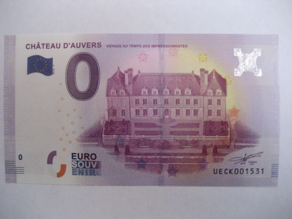 Billet euro touristique CHATEAU D'AUVERS 2016 