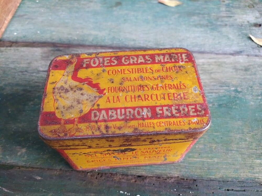 Ancienne Boite Publicitaire Foies Gras Marie Daburon Fr&egrave;res 