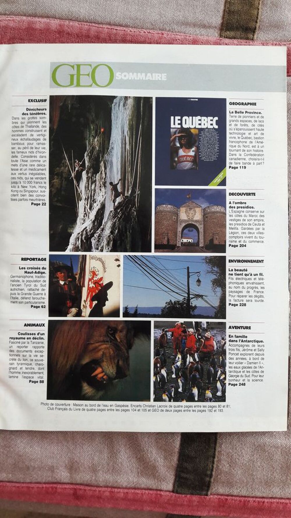 GEO N&deg;140 Octobre 90 Le Qu&eacute;bec Livres et BD