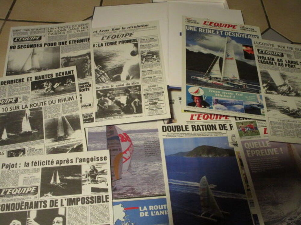 COFFRET ROUTE DU RHUM"LES UNES JOURNAL EQUIPE" 