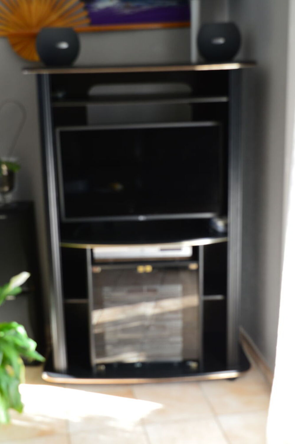 Meuble T.V HIFI noir Meubles