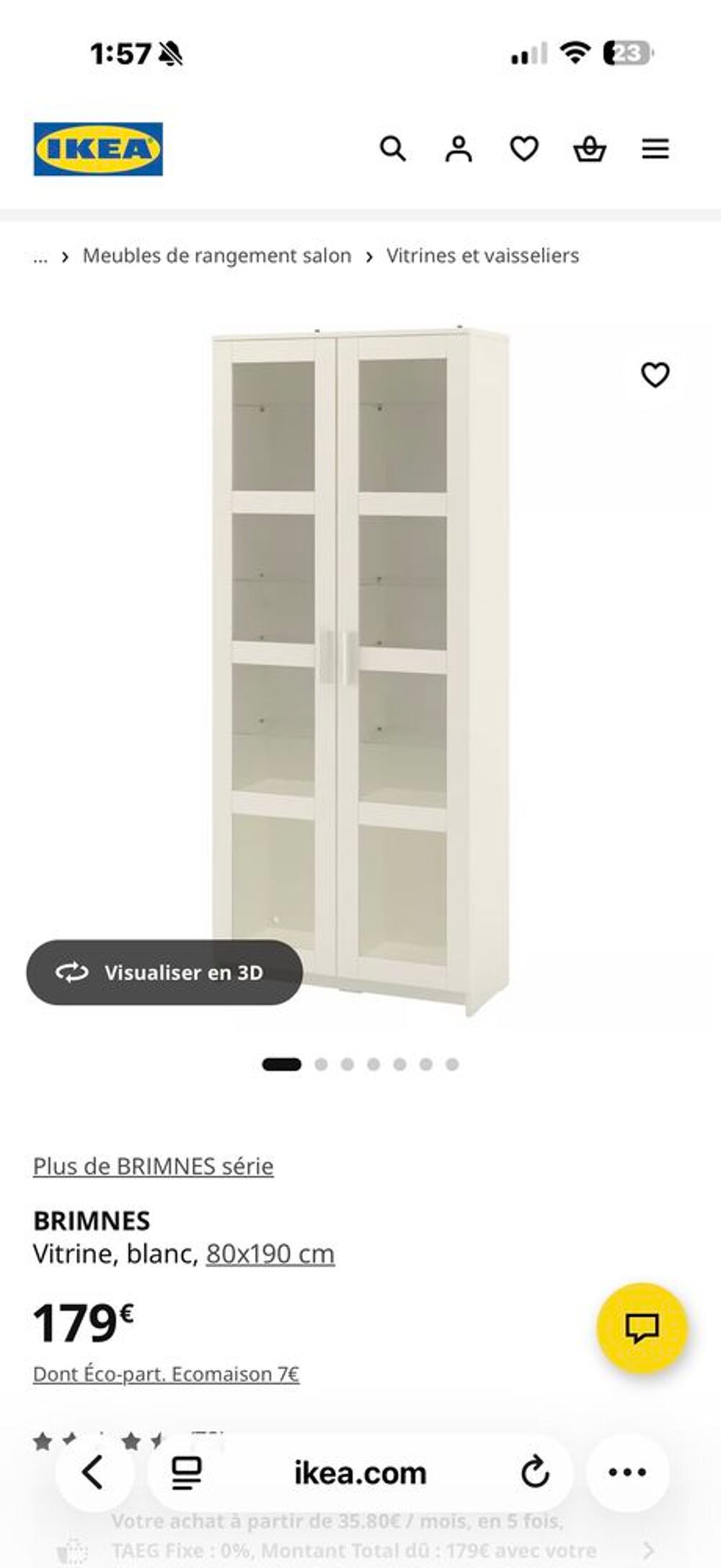vitrine ikea Meubles