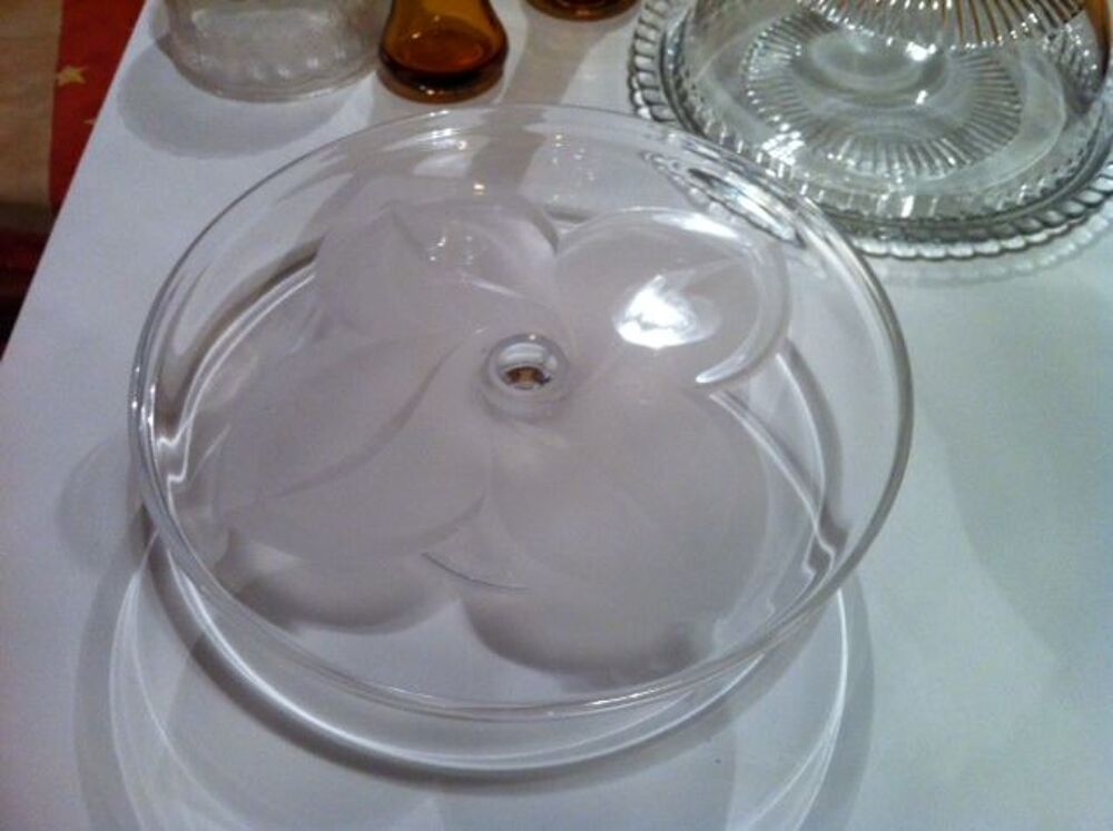 Grand Plateau en verre sur pied Cuisine