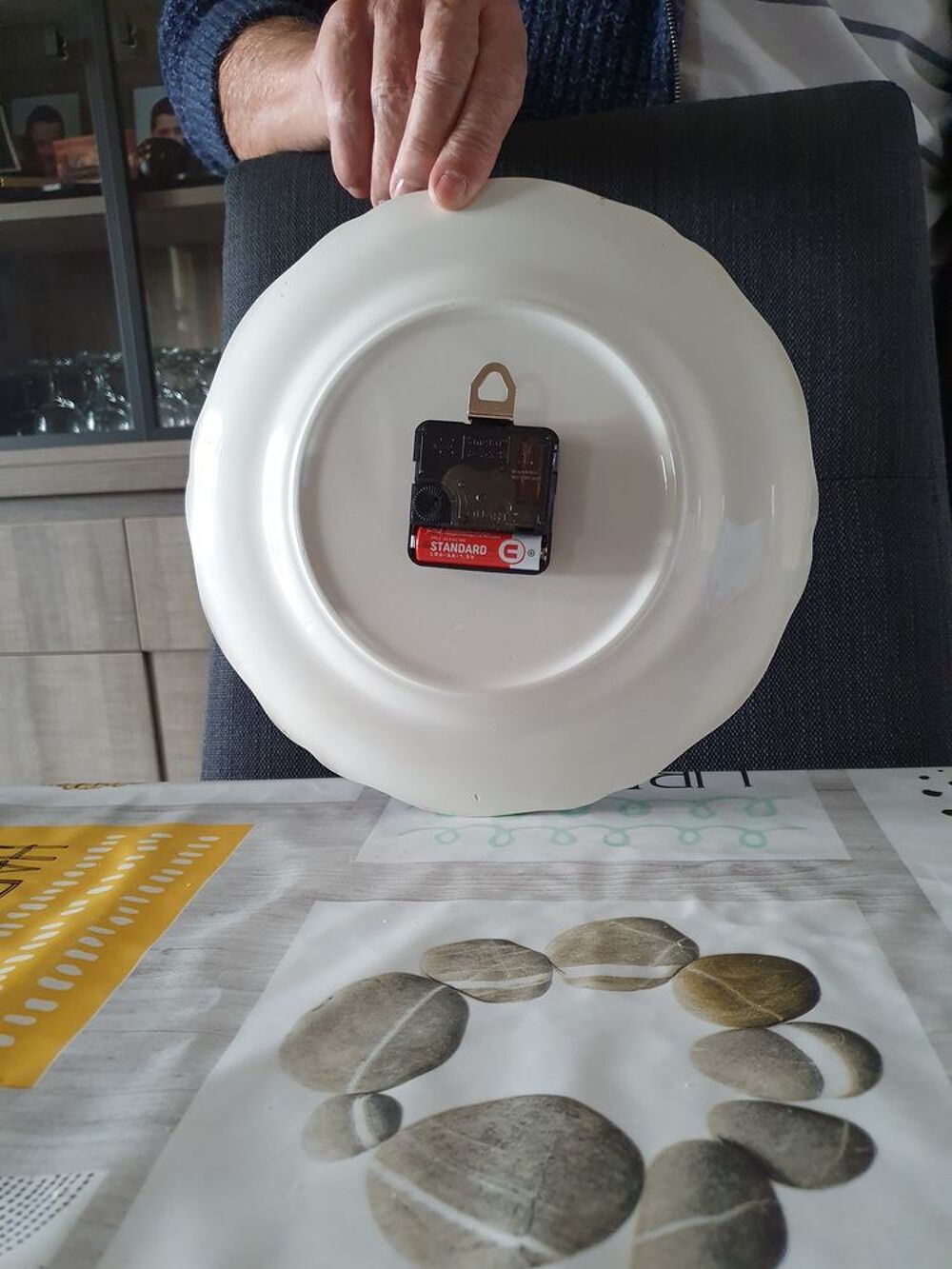 Assiette pendule murale Décoration