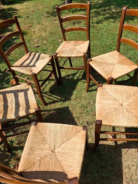5 chaises  en bois  et paille 40 Gaillac (81)