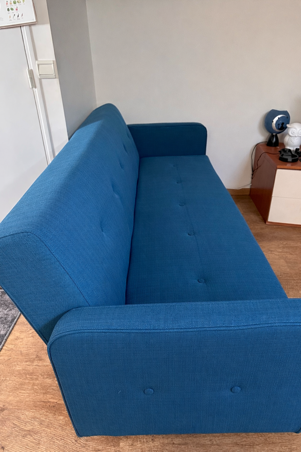 Canap&eacute; convertible 3 p style scandinave BLEU CANARD Miliboo Meubles