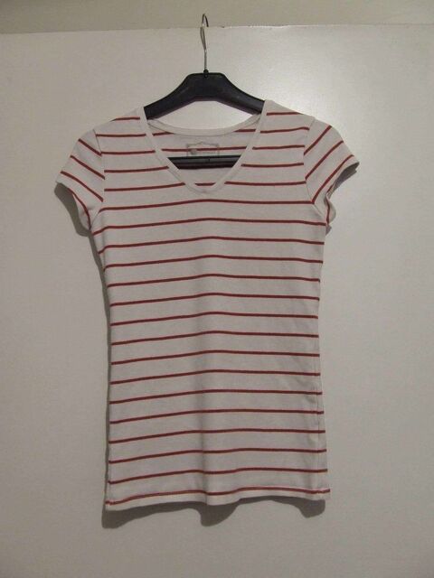 Débardeur T-shirt Marinière bordeaux, Taille M (38) TBE 4 Bagnolet (93)