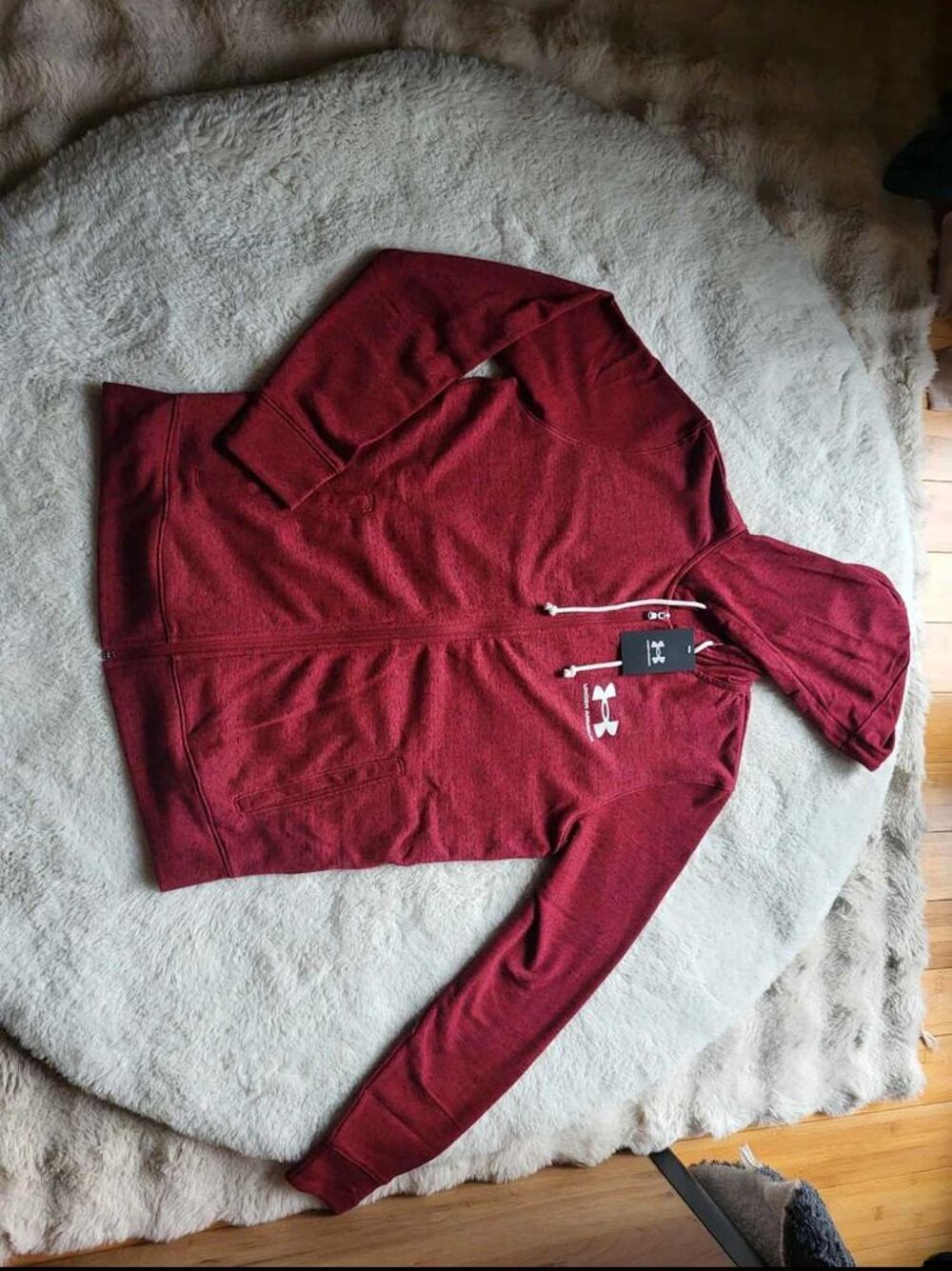 veste+zipp&eacute;e+under+amour+bordeaux+(original Vêtements