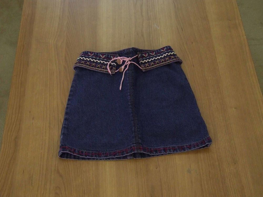 Jupe en jeans, taille &eacute;lastiqu&eacute;e, bleue, C&amp;A, 6&nbsp;ans, TBE Vêtements enfants