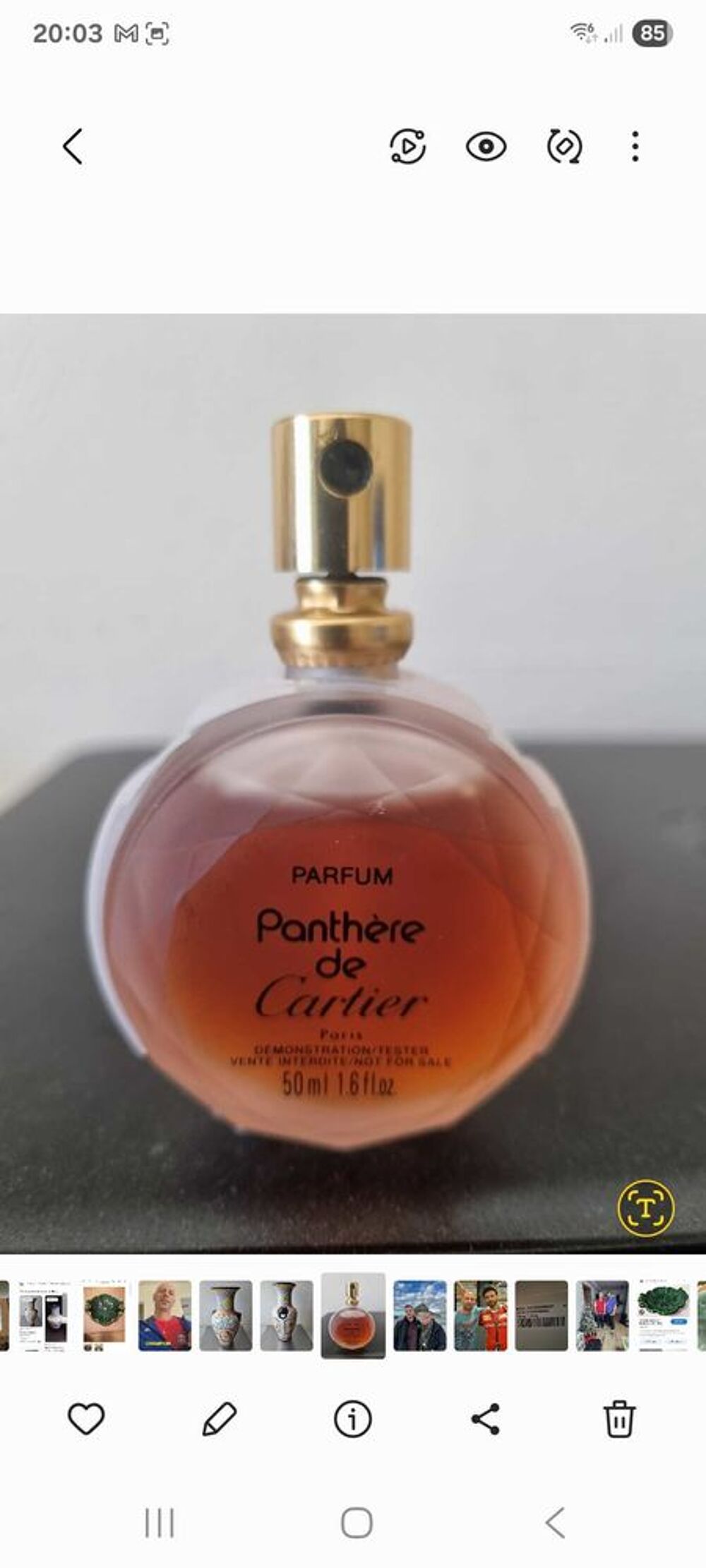 Parfum Cartier Panth&egrave;re collection, Eau de parfum 