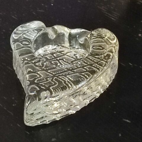 Cendrier en verre �pais vintage  design scandinave ann�es 60-70 38 Clermont (60)