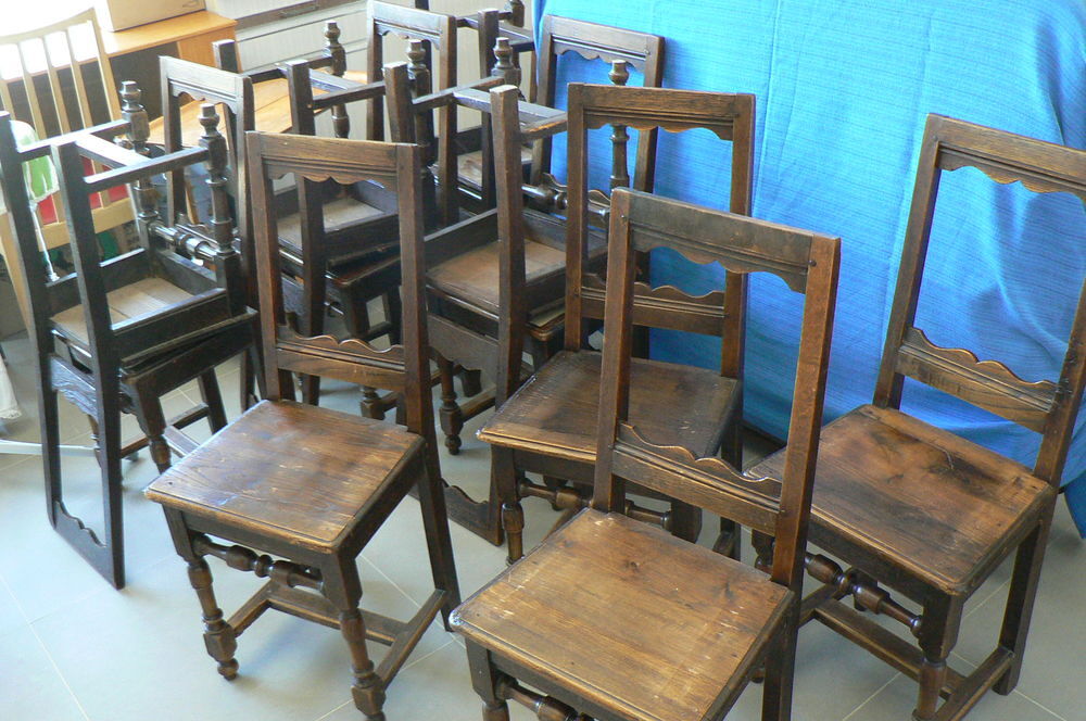 Belles chaises de salle &agrave; manger, milieu XIX s. Meubles