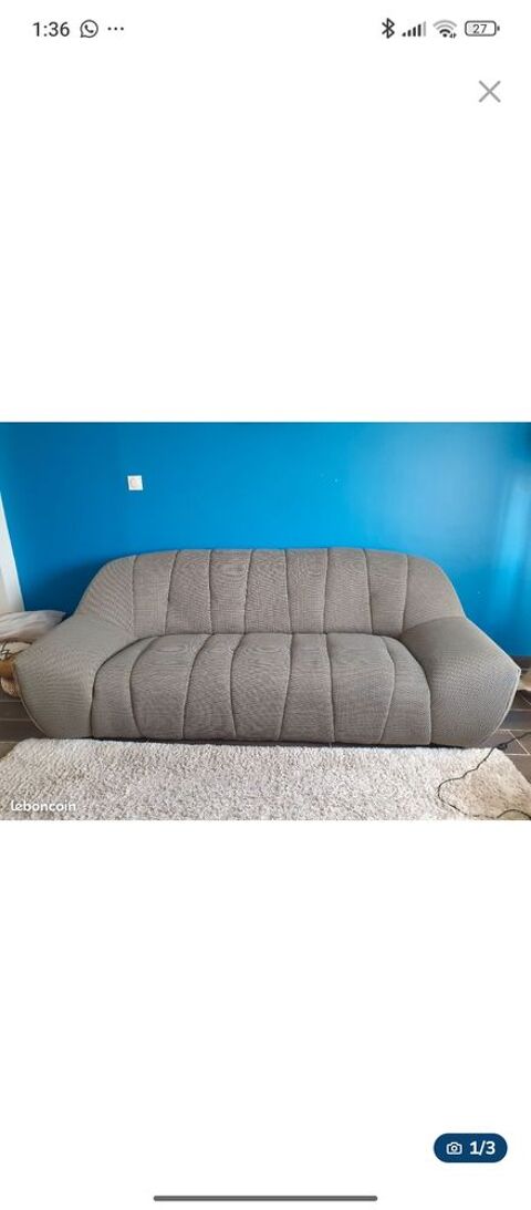 Canap 3 places NOVA gris 400 Valenciennes (59)