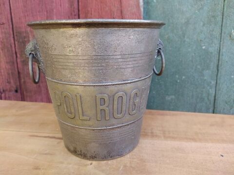 Ancien Seau  Champagne Mtal Argent Pol Roger 1 Loches (37)