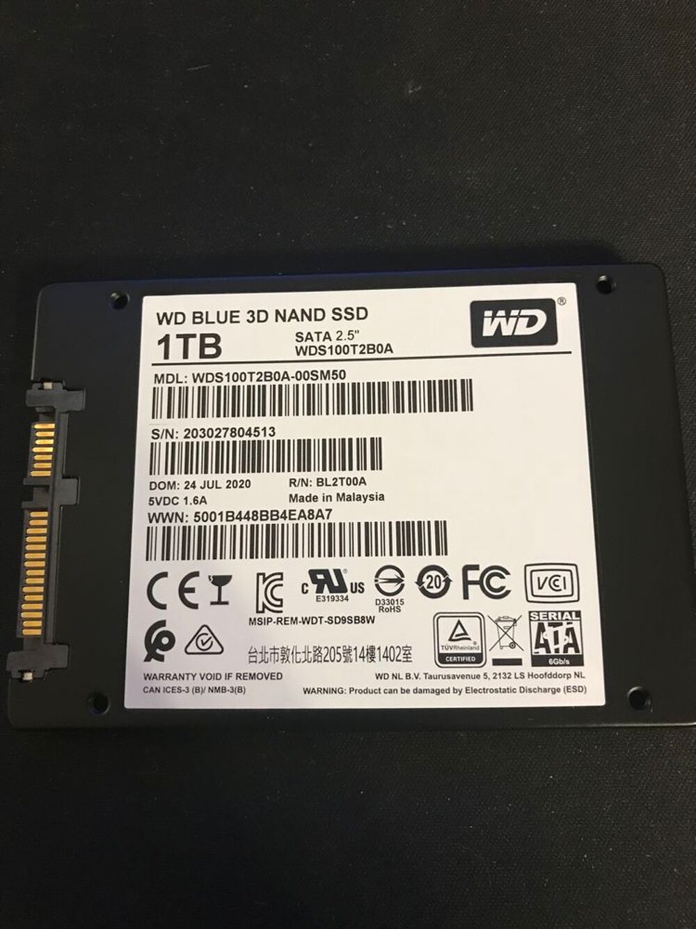 Ssd 1to wd blue Matériel informatique