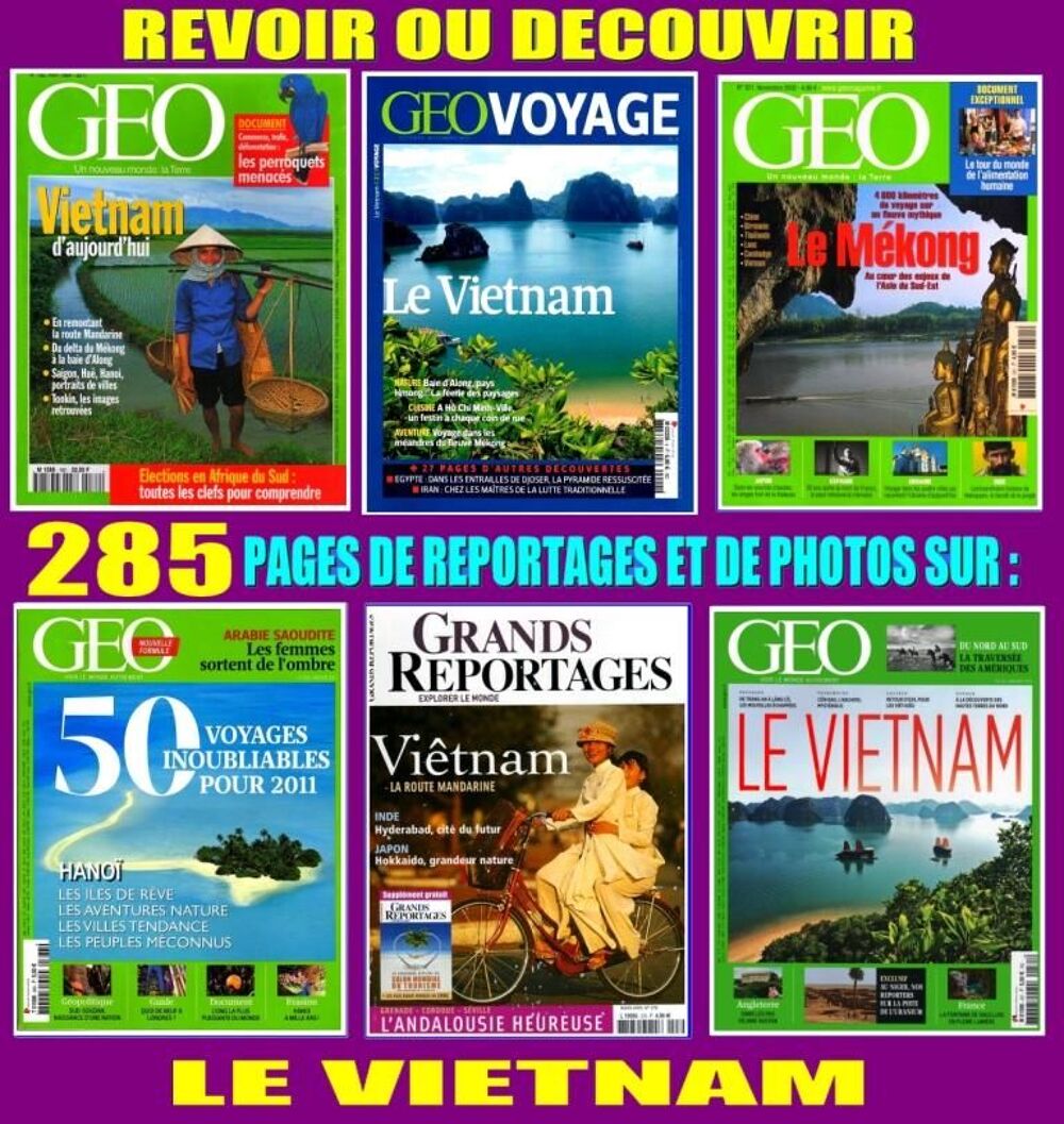 LE VIETNAM - g&eacute;o - HANO&Iuml; / prixportcompris Livres et BD