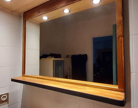 Miroir de salle de bain en bois d'acacia  90 Nice (06)