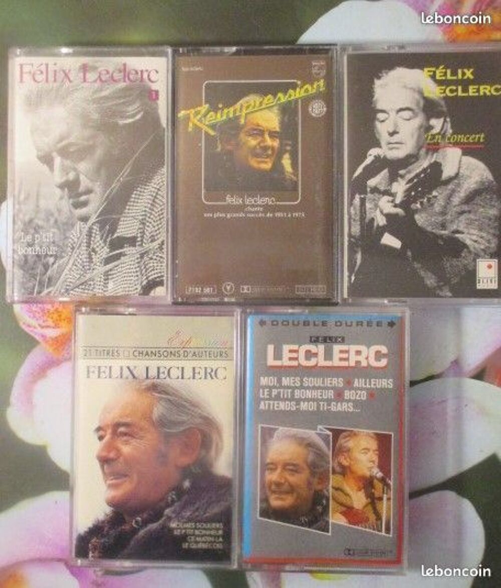 Cassettes audio F&eacute;lix Leclerc CD et vinyles
