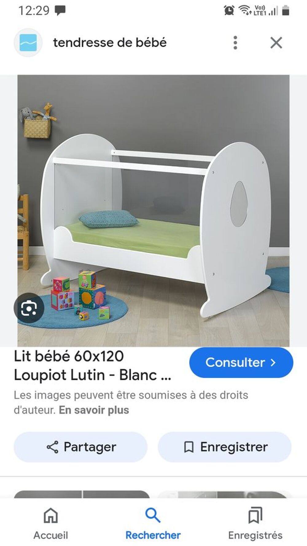 Lit b&eacute;b&eacute; plexiglas Mobilier enfants