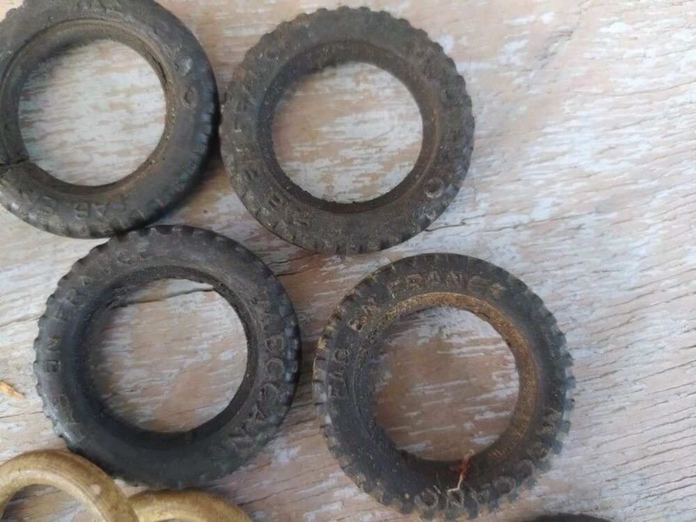 Ancien Jeu Meccano Pi&egrave;ces Accessoires Roues M&eacute;tal Lot 02 