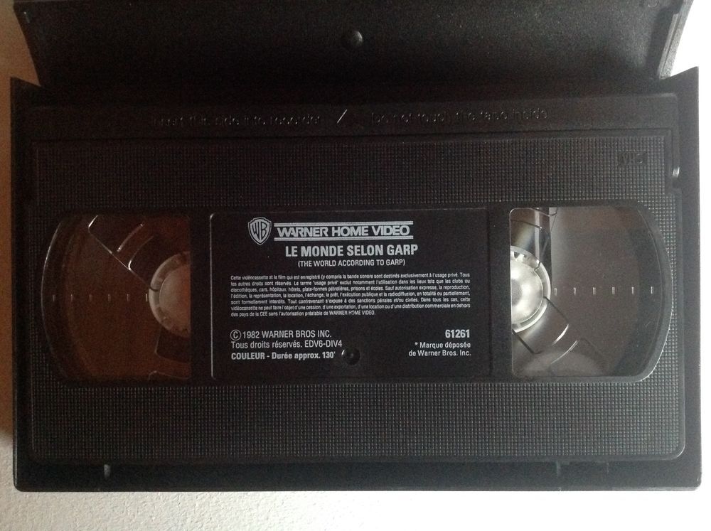 LE MONDE SELON GARP AVEC ROBIN WILLIAMS K7 VIDEO Envoi Possi DVD et blu-ray