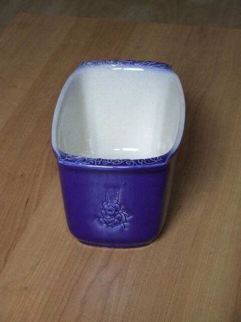 Terrine en c�ramique, Bleue cobalt, sign�e BCI, TBE 5 Bagnolet (93)