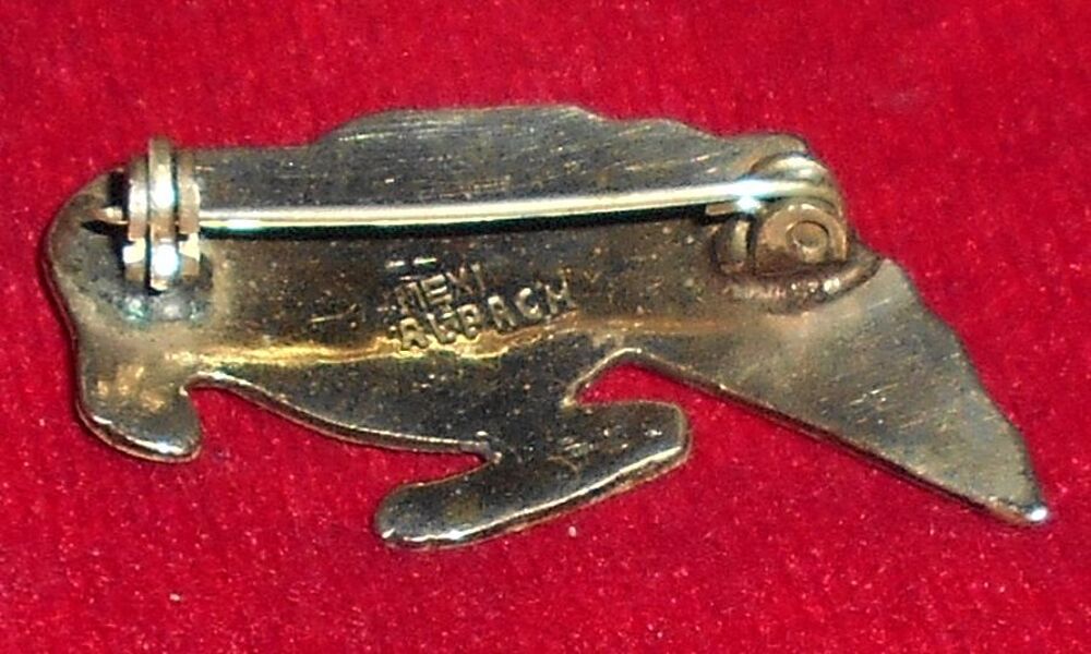 Vieux broche perroquet de Mexique Bijoux et montres