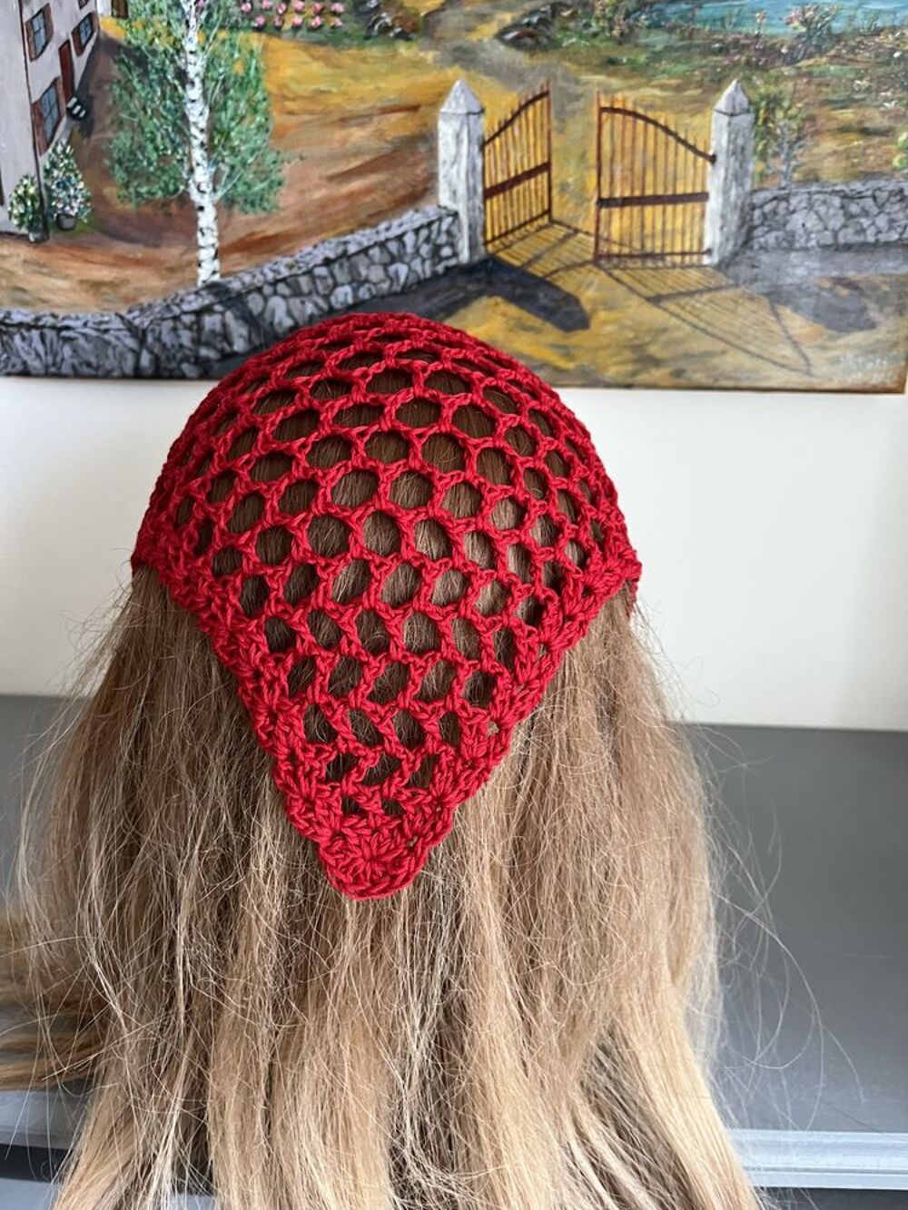 Bandana bandeau foulard Rouge Bordeaux Vêtements