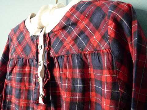 chemise fille jacadi 10 ans carreaux rouge marine TBE 20 Brienne-le-Château (10)