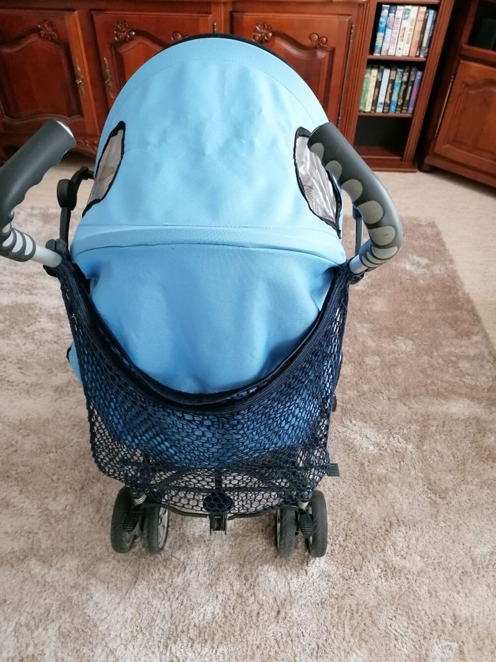 Poussette canne cheap aubert bleu