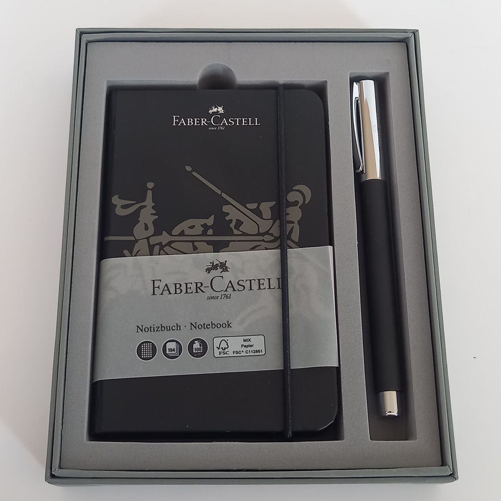 Coffret cadeau stylo &agrave; bille et carnet Faber-Castell Ambitio Bricolage