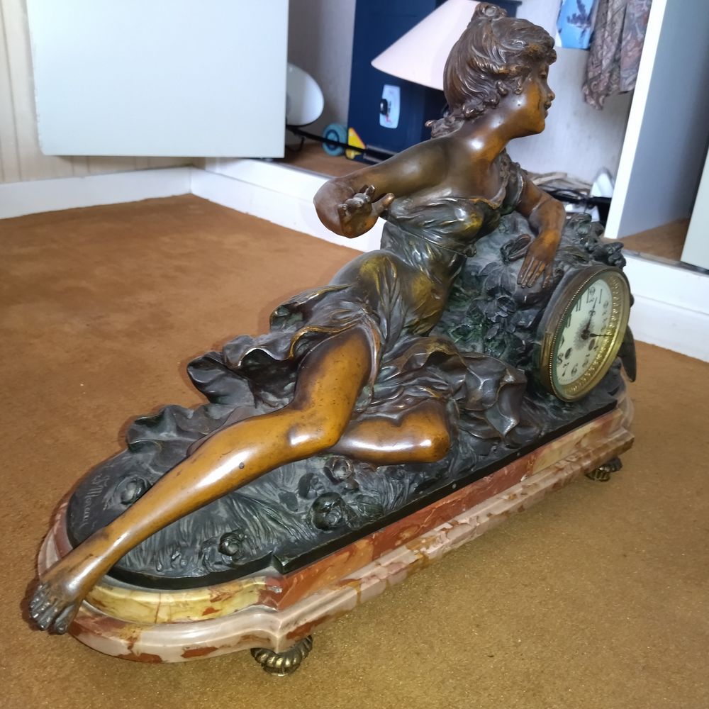 Garniture de chemin&eacute;e compl&egrave;te L&amp;F Moreau XIX&egrave;me D�coration