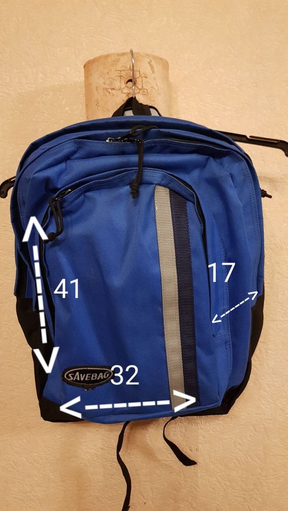 Sac &agrave; dos Savebag bleu Maroquinerie