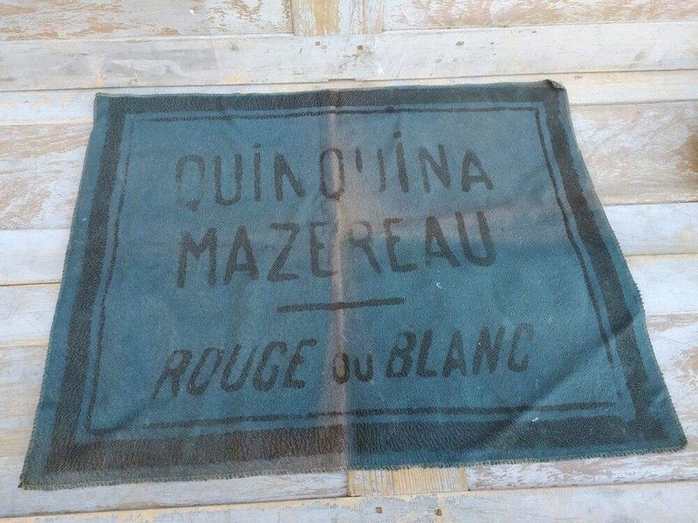 Ancien Tapis Cartes Publicitaire Quinquina Mazereau Bistro 