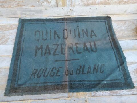 Ancien Tapis Cartes Publicitaire Quinquina Mazereau Bistro 35 Loches (37)