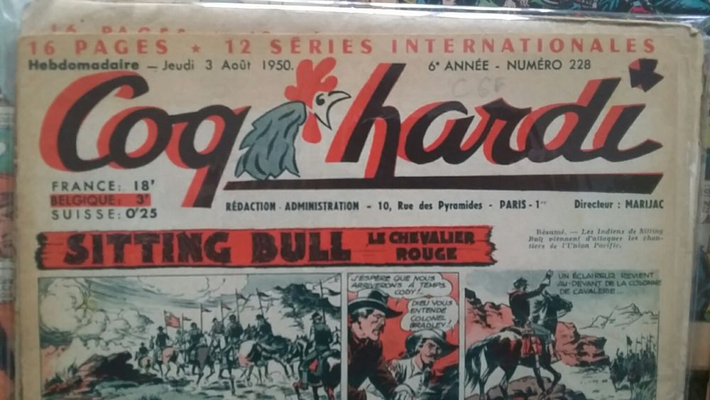  Coq hardi bd ann&eacute;es 30/40/50 lot Livres et BD