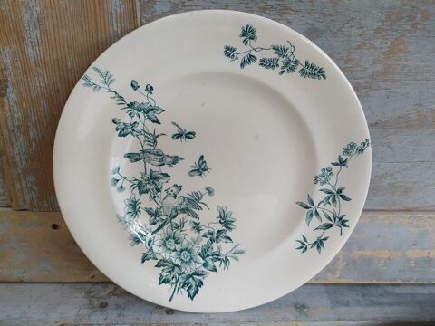 Assiette Terre de Fer Faïence de Longwy Mignon Oiseaux 25 Loches (37)