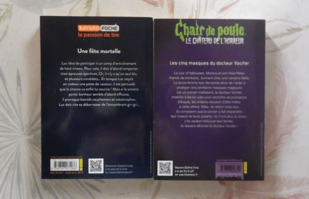 2 LE CHATEAU DE L'HORREUR CHAIR DE POULE N&deg;3 et 6 Livres et BD