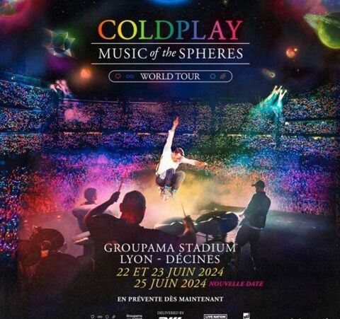 4 places pour concert Coldplay   Lyon 100 Lyon 1 (69)