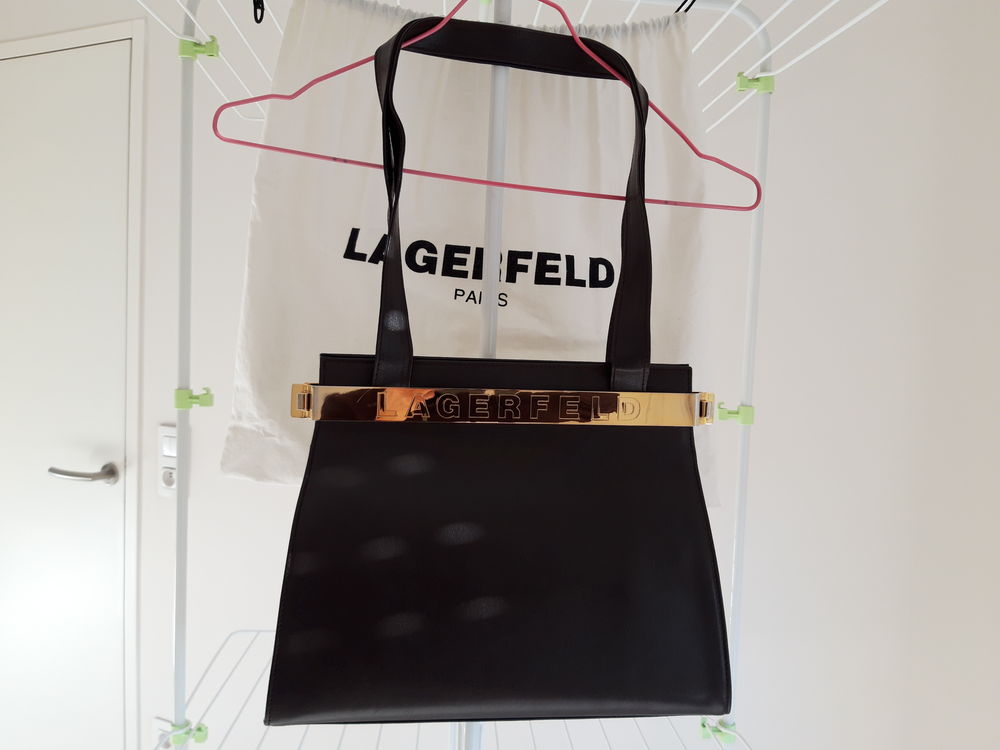 Sac en cuir marron Karl Lagerfeld (original) Vintage Maroquinerie