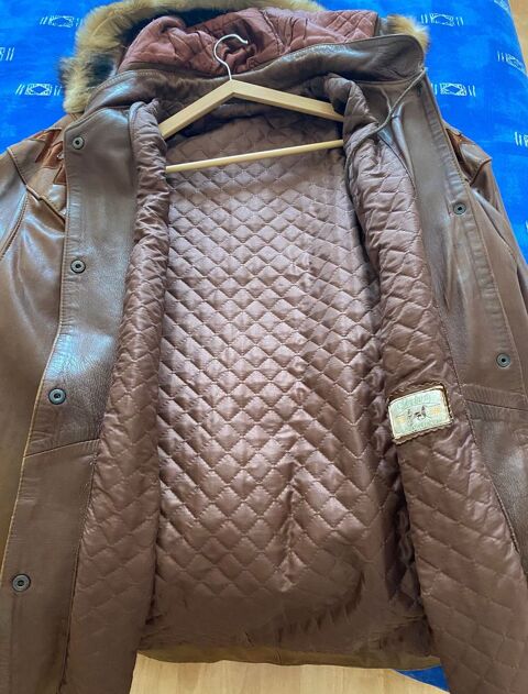 Manteau femme cuir agneau marron tr�s bon �tat T38 M 80 Ch�tenay-Malabry (92)