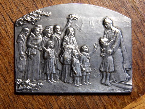 Medaille 14-18 bronze FRANCE RECONNAISSANTE STERN WW1 35 Dunkerque (59)