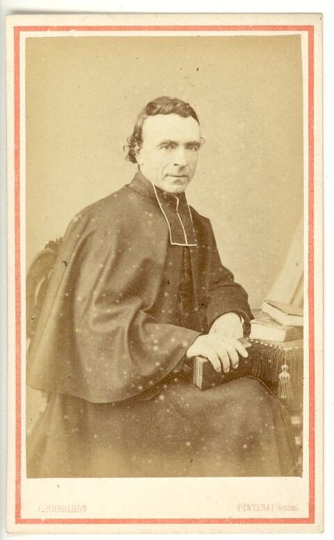 Cdv Religieux Prêtre Photographe Jules Robuchon à Fontenay 1 Loches (37)