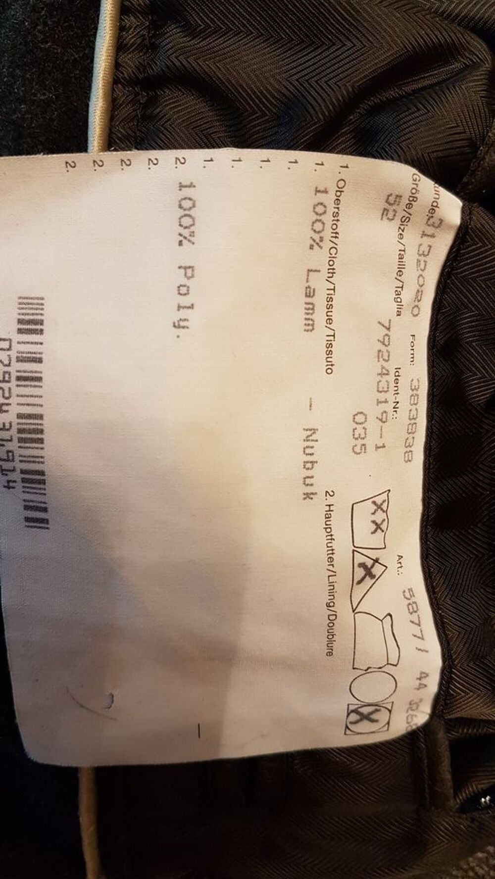 Manteau homme en peau Vêtements