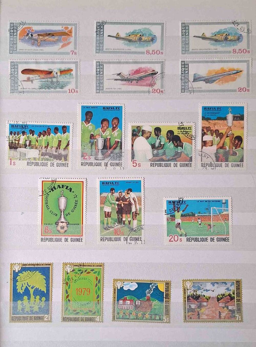 S&eacute;rie de timbres de collection de Guin&eacute;e 