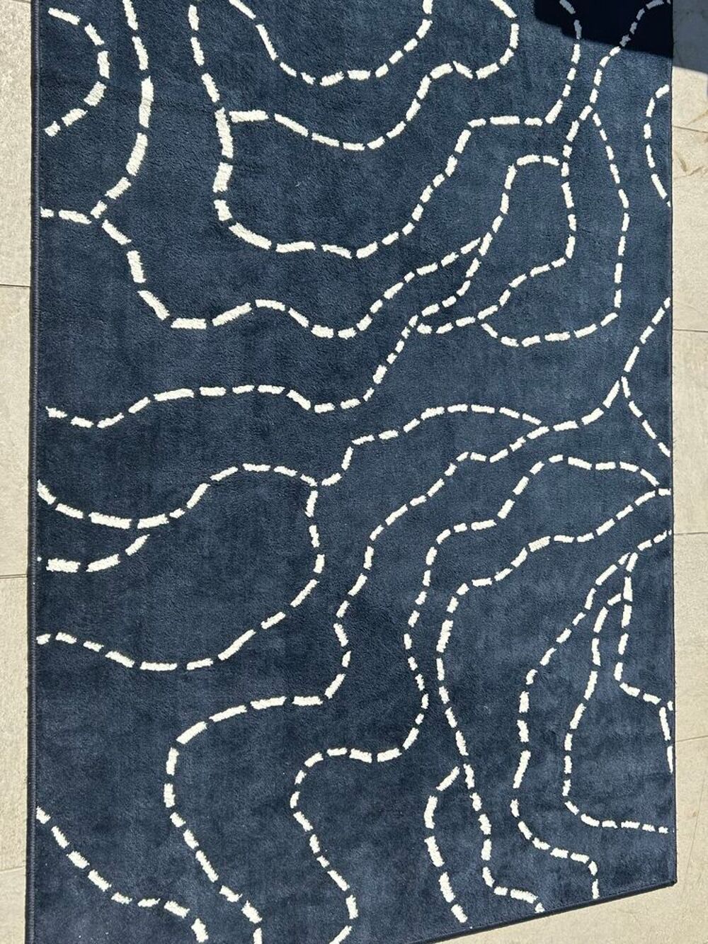 Tapis bleu en bonne &eacute;tat Décoration