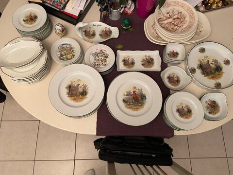 Lot de 80 pices de Porcelaine Limoges Gien Mehun 150 Fleury-les-Aubrais (45)