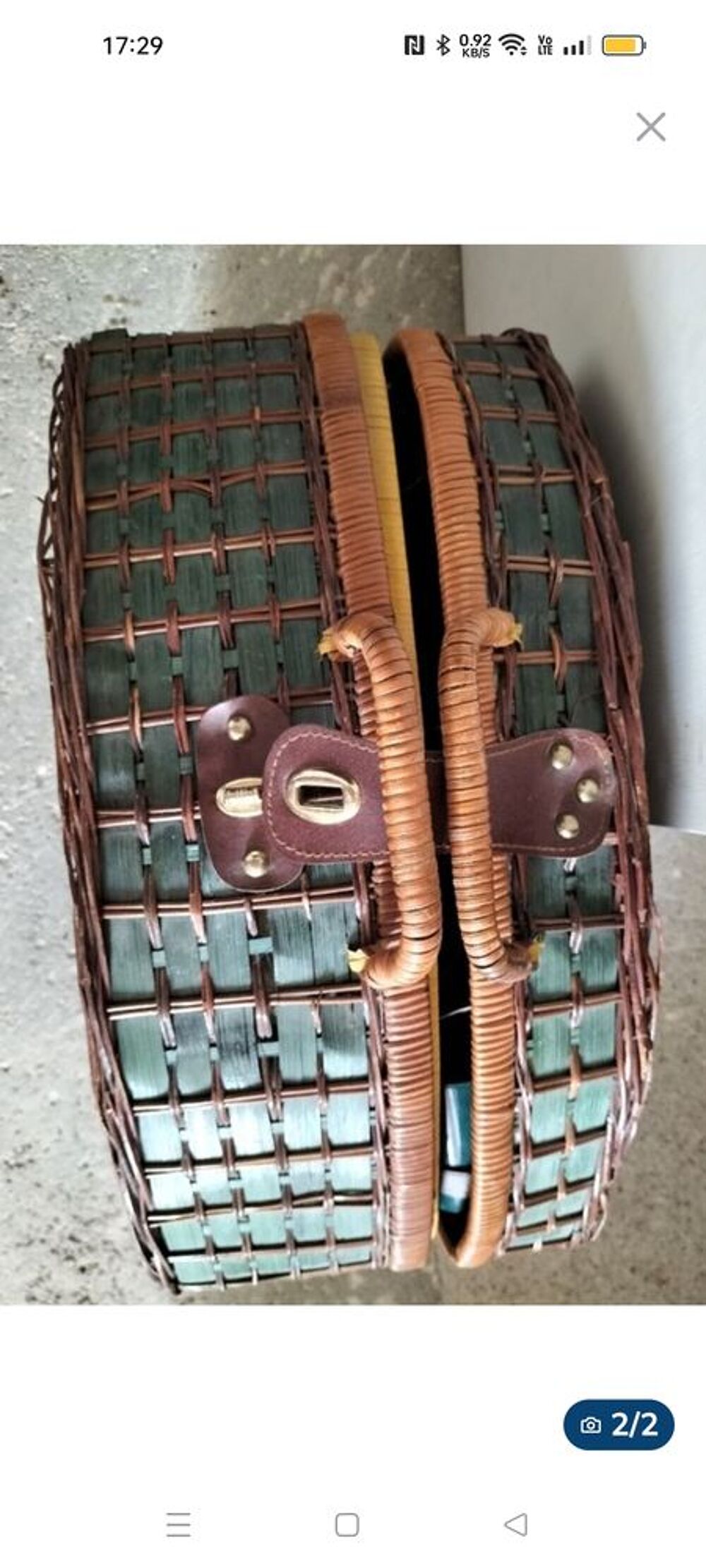 Panier pique-nique osier Electroménager