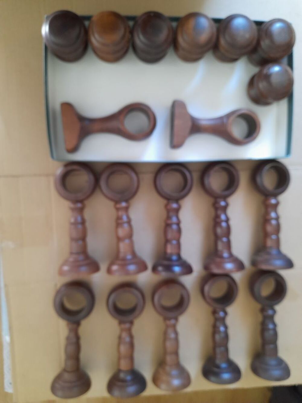 12 supports de tringle &agrave; rideaux, avec les embouts, Décoration
